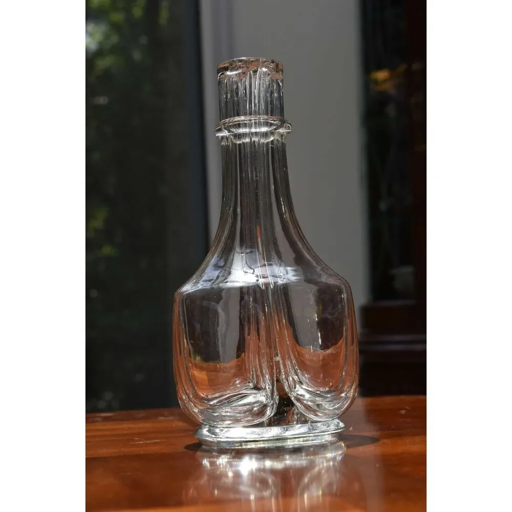 French Four Chamber Liqueur Decanter Made in France Quadrant Carafe No Stopper